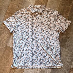 Burlebo crawfish lobster boil polo shirt large